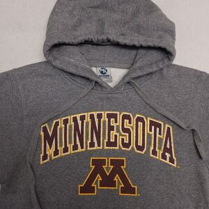 Minnesota Golden Gophers Casual Long Sleeve Hoodie Mens Size Small S Gray